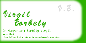 virgil borbely business card